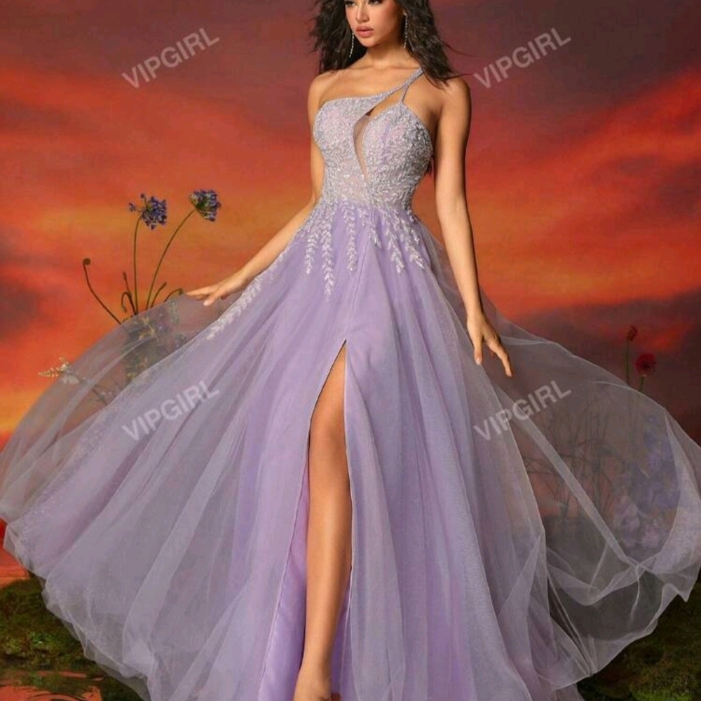 Elegant Lavender Evening Dress
